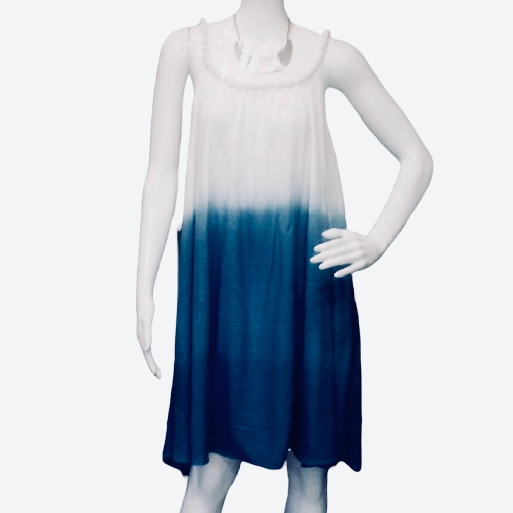 Beach By Exist NWT dark blue and white ombré swimsuit coverup size Large